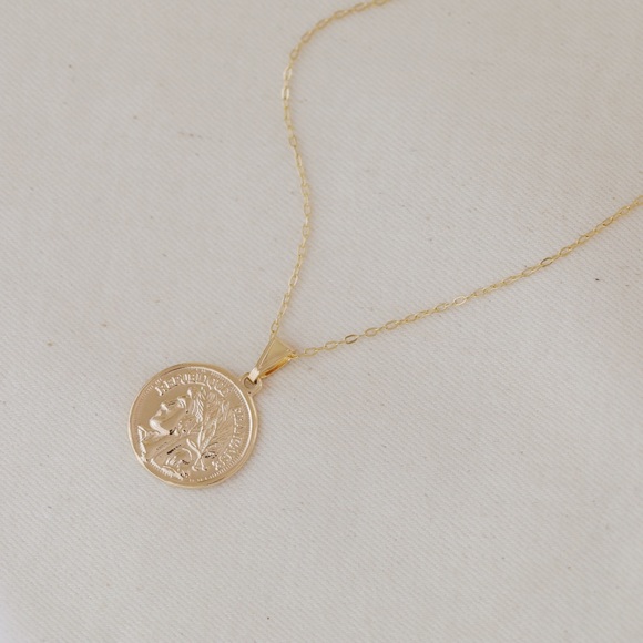 French Coin Necklace | 18k Gold Filled - Picture 6 of 10